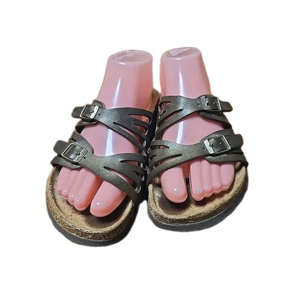 Birkenstock Granada Green Soft Footbed Slip On Slide Sandals Womans Size 36 - Picture 2 of 8